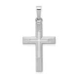 Solid,Polished,14K White Gold,Textured