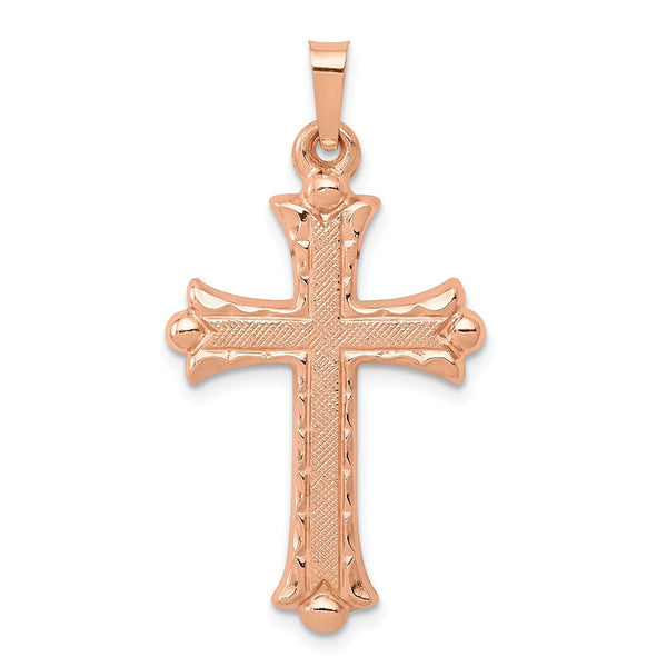 Solid,Casted,Polished,14K Yellow Gold Rose Gold,Textured