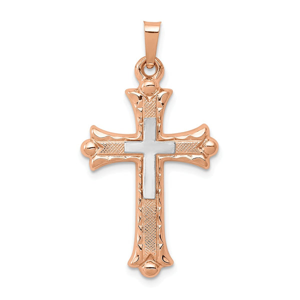 Casted,14K Two-Tone,Textured,Polished & Satin