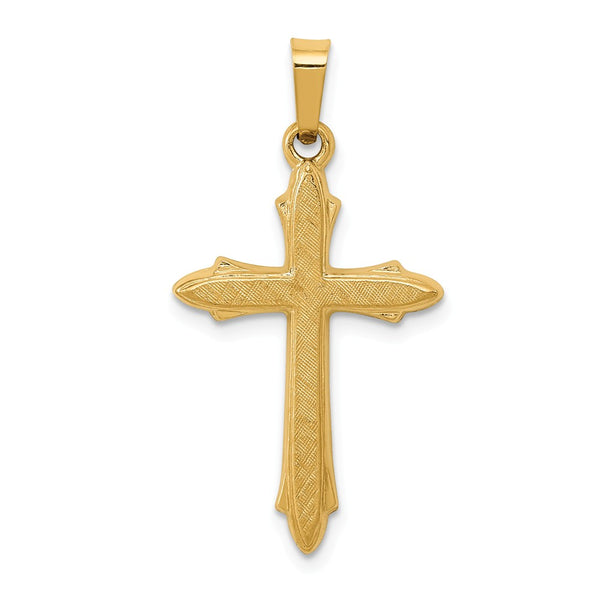Polished,14K Yellow Gold,Flat Back,Textured