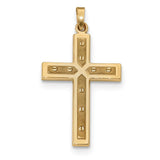 14K Yellow Gold Polished Cross Pendant