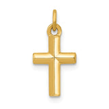 14K Yellow Gold Polished Cross Pendant