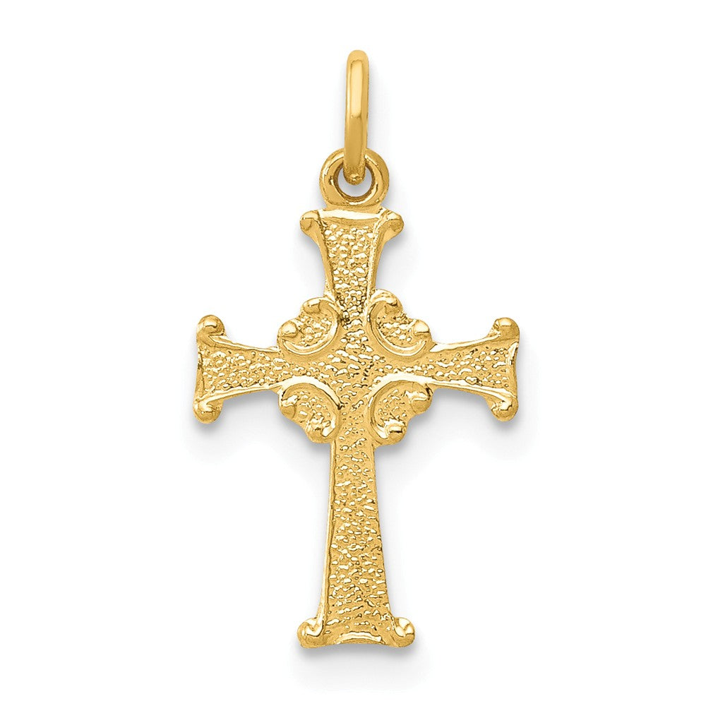 Solid,Polished,Die Struck,14K Yellow Gold,Flat Back