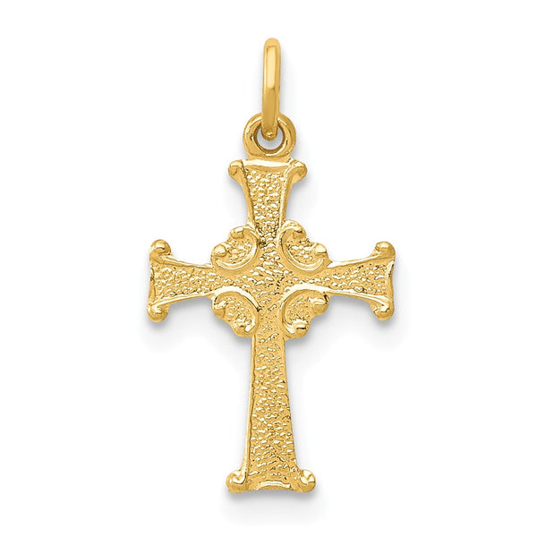 Solid,Polished,Die Struck,14K Yellow Gold,Flat Back
