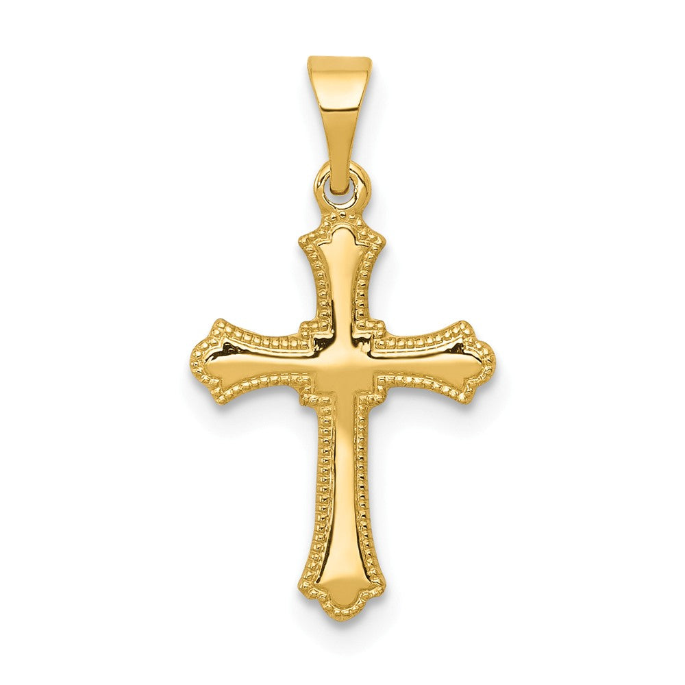 Solid,Casted,Polished,14K Yellow Gold,Satin Back