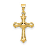 Solid,Casted,Polished,14K Yellow Gold,Satin Back
