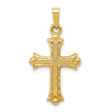 Polished,Die Struck,14K Yellow Gold,Flat Back,Hollow,Polished Back,Textured