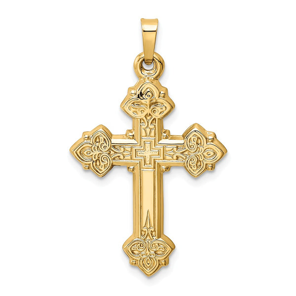 Polished,Die Struck,14K Yellow Gold,Flat Back,Hollow,Not Engraveable,Satin Back