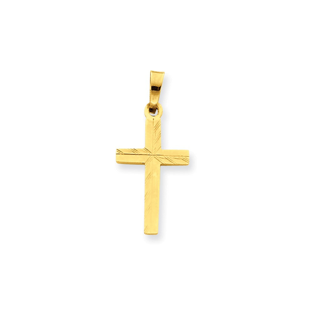 Diamond Cut,Polished,Die Struck,14K Yellow Gold,Flat Back,Hollow