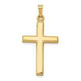Polished,Die Struck,14K Yellow Gold,Flat Back,Hollow