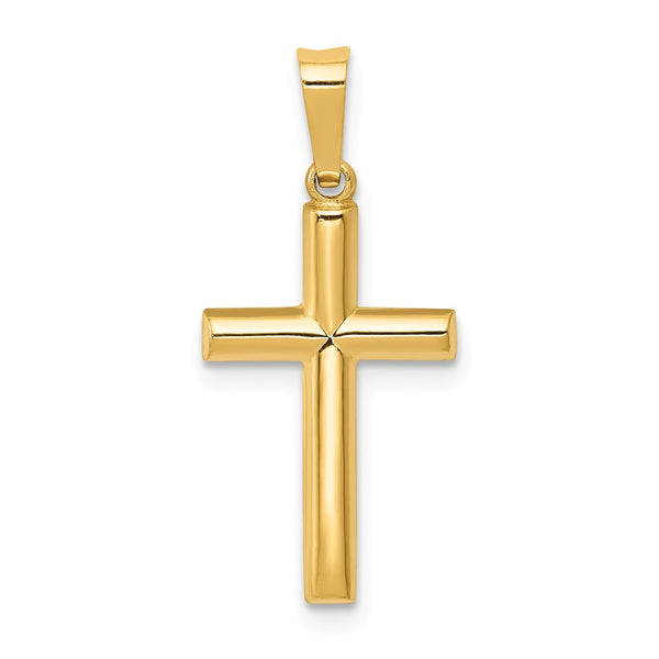 Polished,Die Struck,14K Yellow Gold,Flat Back,Hollow,Polished Back