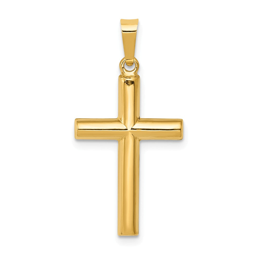 Polished,Die Struck,14K Yellow Gold,Flat Back,Hollow,Satin Back