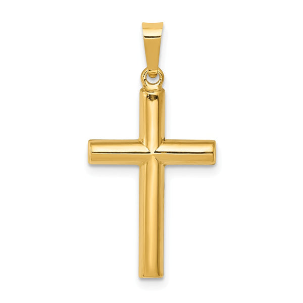 Polished,Die Struck,14K Yellow Gold,Flat Back,Hollow,Satin Back