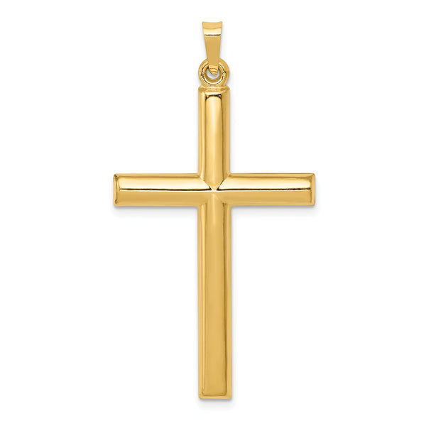 Polished,Die Struck,14K Yellow Gold,Flat Back,Hollow,Polished Back