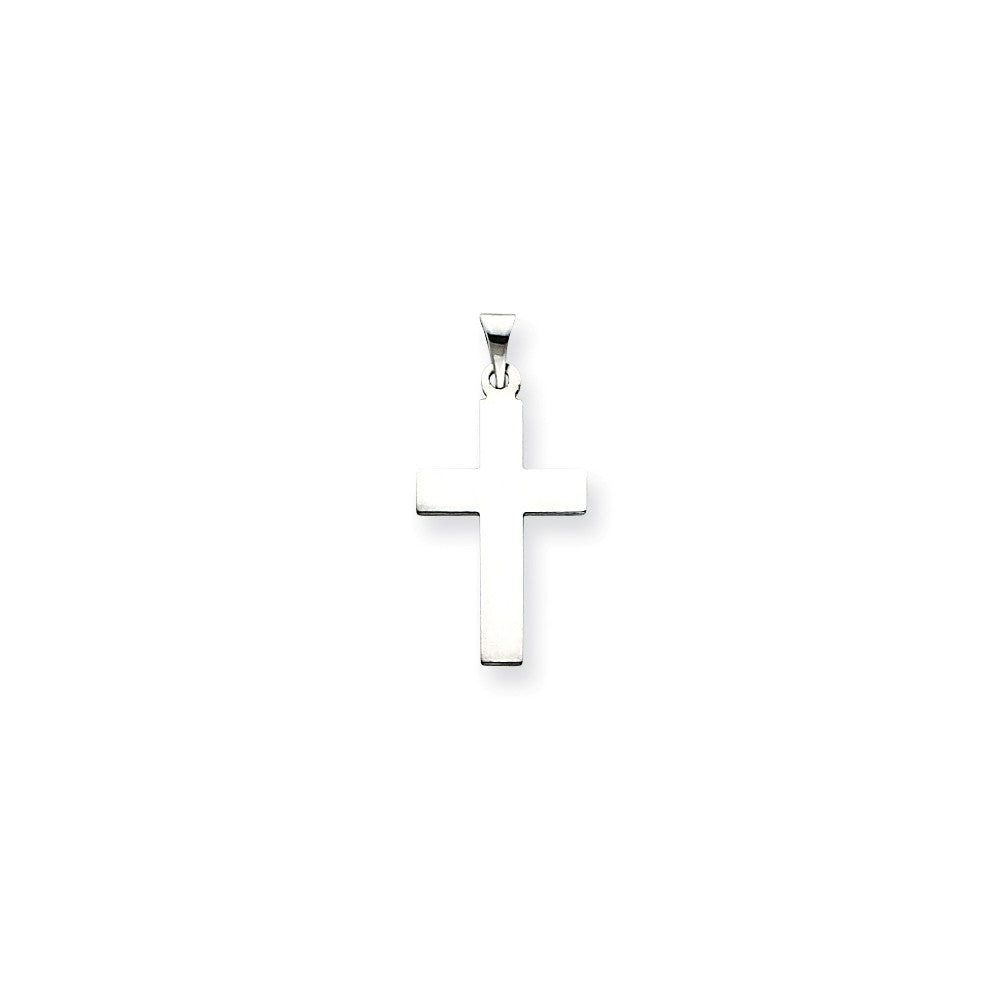 Solid,Polished,14K White Gold,Stamped,Engravable,Polished Back