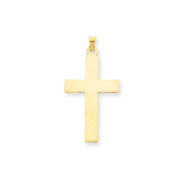 Solid,Polished,14K Yellow Gold,Stamped,Engravable,Satin Back