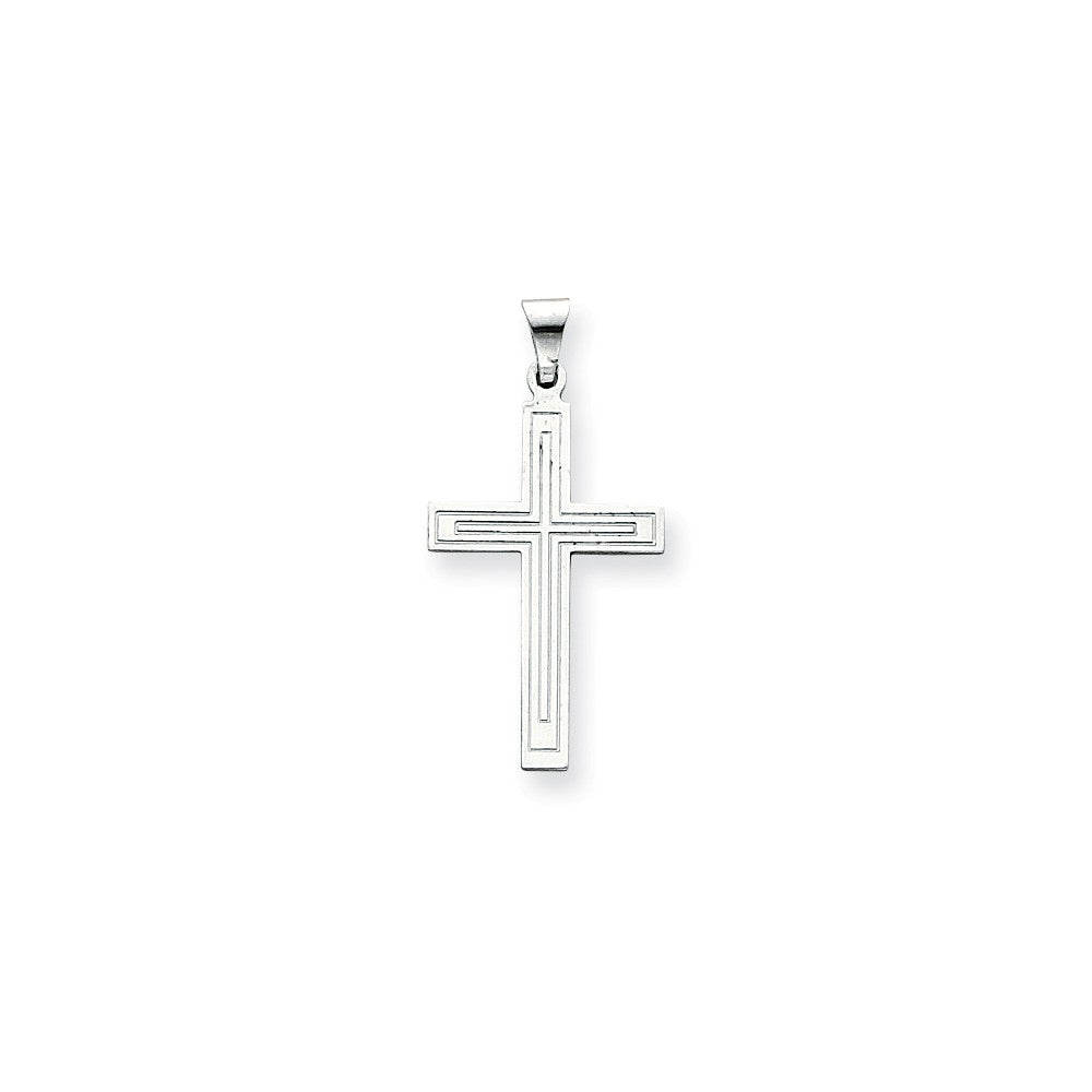 Solid,Polished,14K White Gold,Engravable,Satin Back