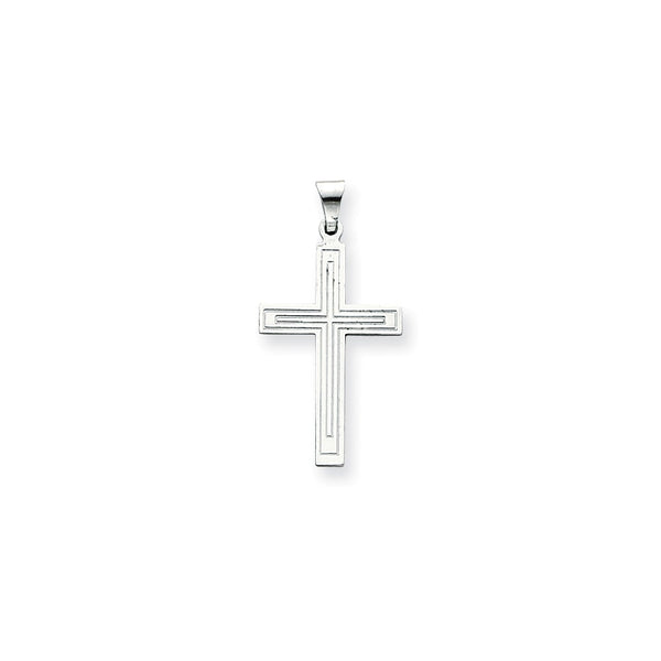 Solid,Polished,14K White Gold,Engravable,Satin Back