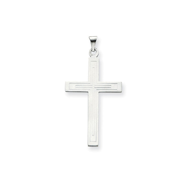 Solid,Polished,14K White Gold,Engravable,Satin Back