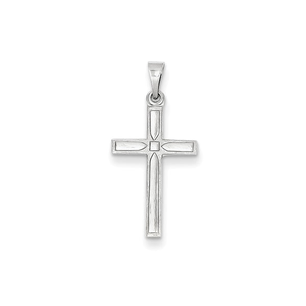 Polished,14K White Gold,Flat Back,Hollow