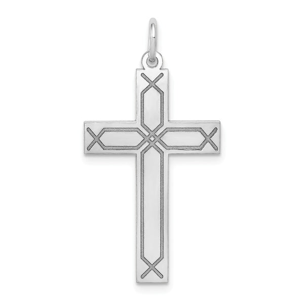 Solid,Polished,14K White Gold,Engravable,Polished Back,Laser Etched