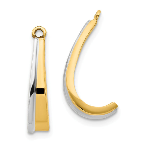 Polished,14K Yellow Gold & Rhodium