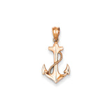 Pendants & Charms,Gold,Rose,14K,19 mm,13 mm,4 mm,6 mm,Nautical,Under $100