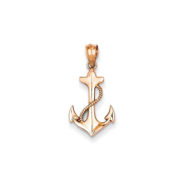 Pendants & Charms,Gold,Rose,14K,19 mm,13 mm,4 mm,6 mm,Nautical,Under $100