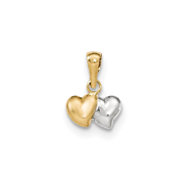 Polished,Flat Back,14K Yellow Gold & Rhodium