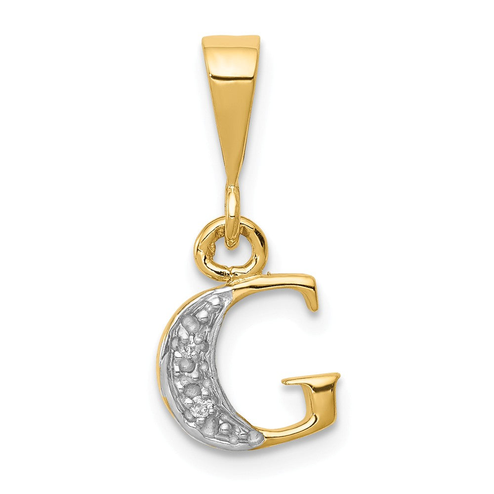 Solid,Polished,14K Yellow Gold & Rhodium,Diamond,Prong Set