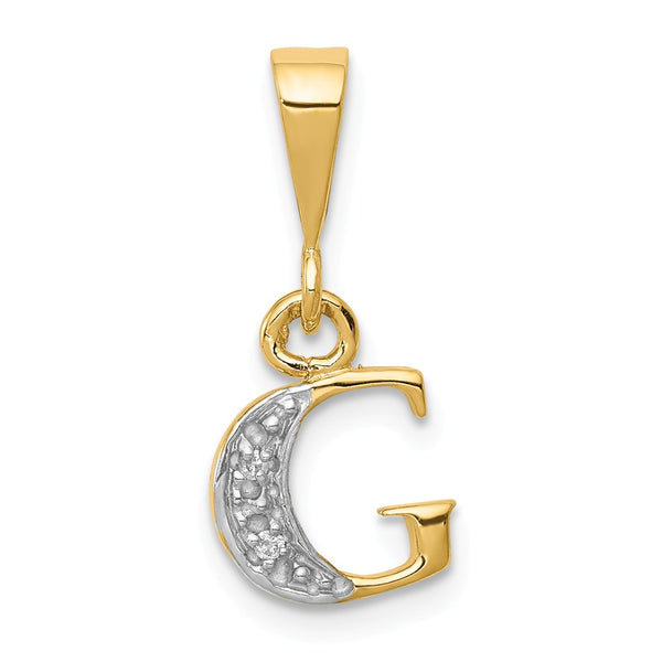 Solid,Polished,14K Yellow Gold & Rhodium,Diamond,Prong Set