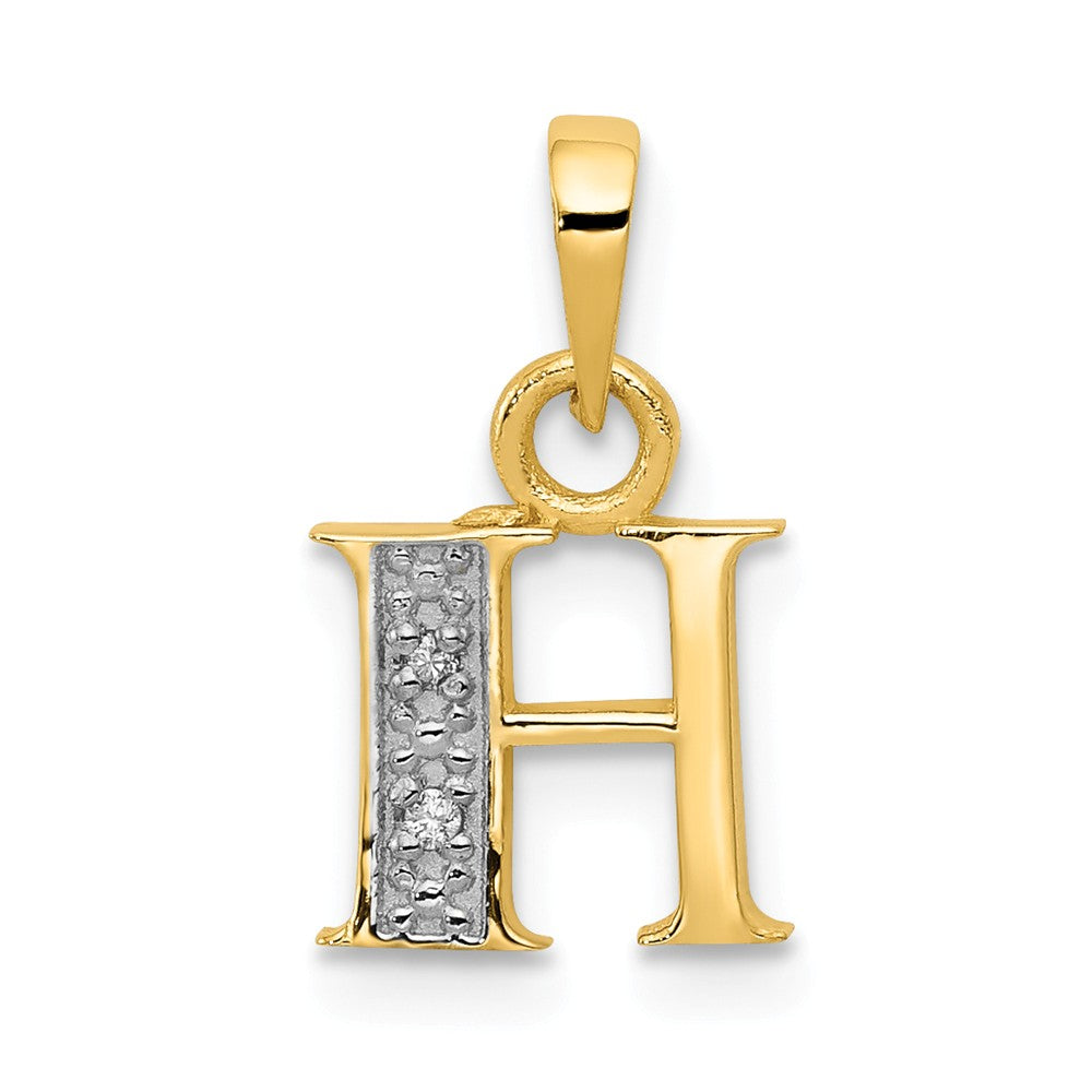 Solid,Polished,14K Yellow Gold & Rhodium,Diamond,Prong Set