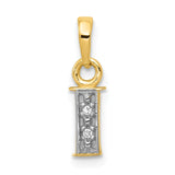 Solid,Polished,14K Yellow Gold & Rhodium,Diamond,Prong Set