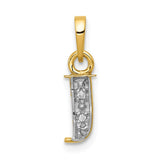 Solid,Polished,14K Yellow Gold & Rhodium,Diamond,Prong Set