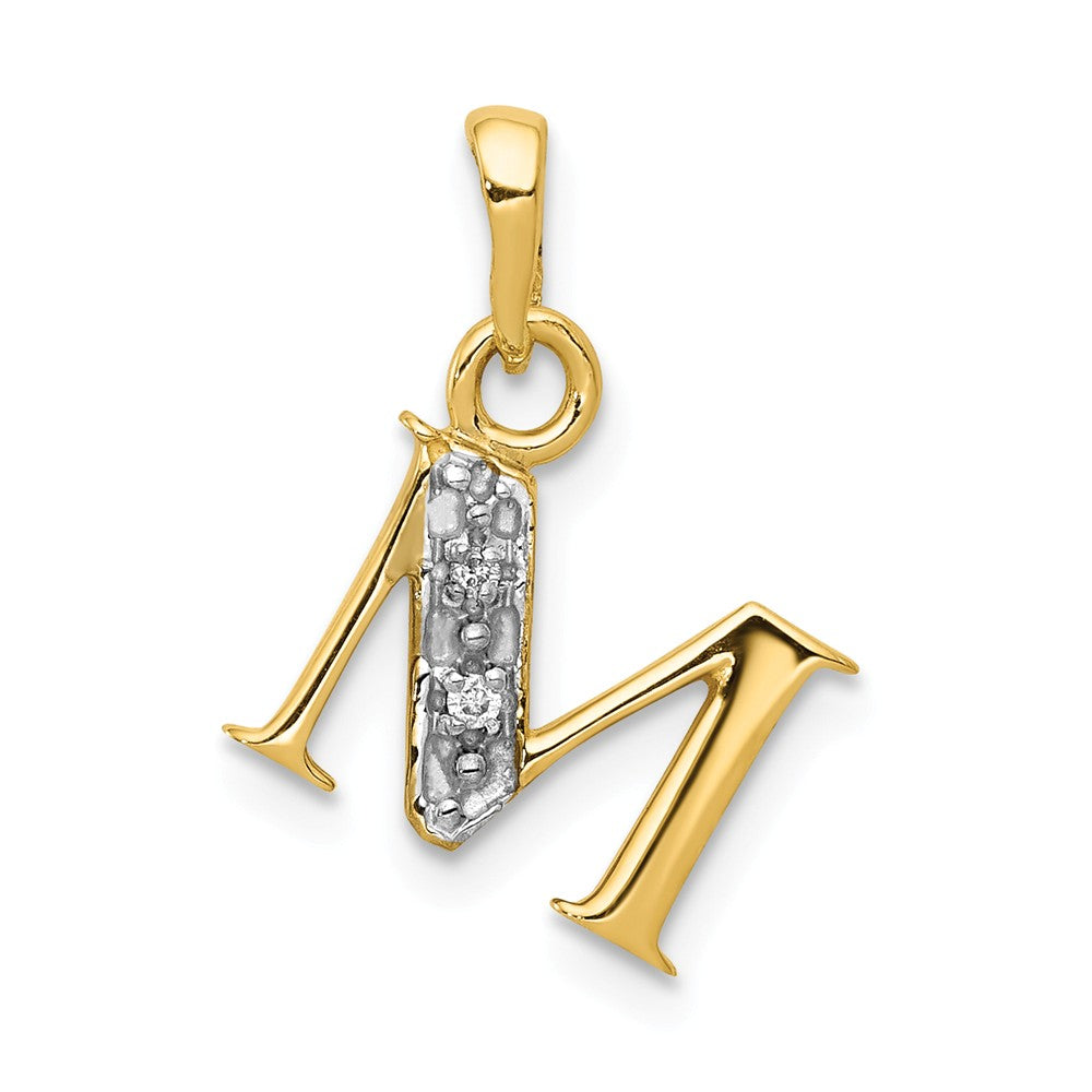 Solid,Polished,14K Yellow Gold & Rhodium,Diamond,Prong Set