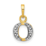 Solid,Polished,14K Yellow Gold & Rhodium,Diamond,Prong Set