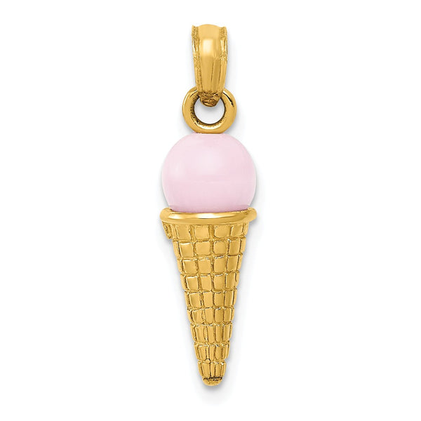 Solid,Polished,Satin,3-D,14K Yellow Gold