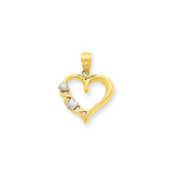 Casted,Polished,Satin,14K Yellow Gold & Rhodium