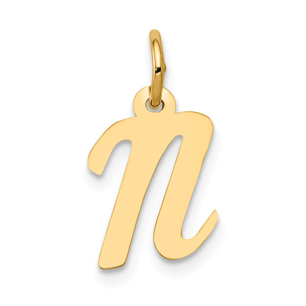 Solid,Polished,14K Yellow Gold,Laser-Cut,Flat
