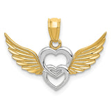 Diamond Cut,Polished,14K Yellow Gold & Rhodium,Textured Back