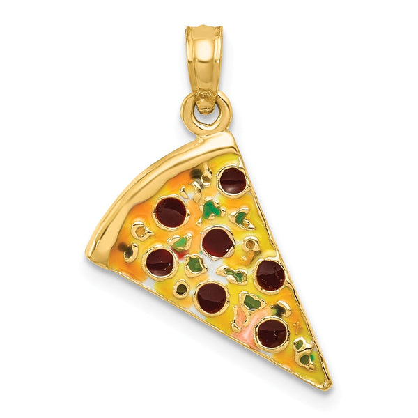 Polished,14K Yellow Gold,Enamel,Textured Back