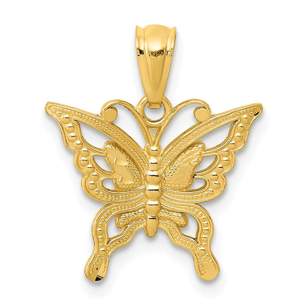 Diamond Cut,Polished,14K Yellow Gold,Textured