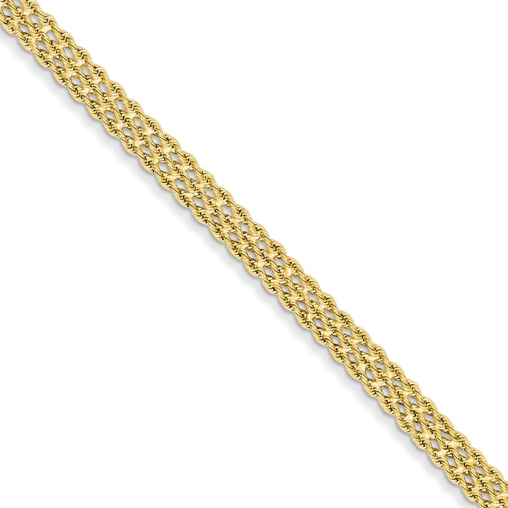 Solid,Diamond Cut,Polished,14K Yellow Gold,Lobster Clasp