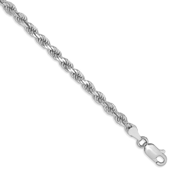 Solid,14K White Gold,Lobster Clasp,Diamond Cut