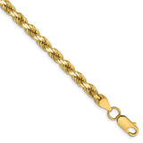 Solid,Diamond Cut,14K Yellow Gold,Lobster Clasp