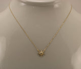 14K Yellow Gold North Star Chain Necklace
