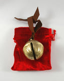 1 gold santa bell 1.75 inch diameter