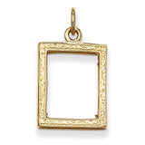 Solid,Casted,Polished,3-D,14K Yellow Gold,Not Engraveable By QG,Holds One Photo