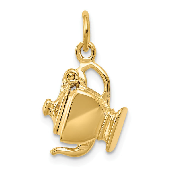 Solid,Polished,3-D,14K Yellow Gold,Opens