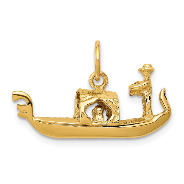 Solid,Casted,Polished,3-D,14K Yellow Gold
